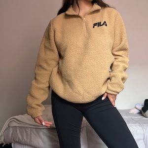 FILA long sleeve collared pullover sweater size medium